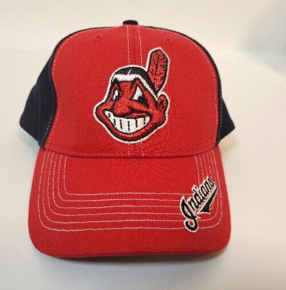 Cleveland Indians MLB Chief Wahoo Logo Guardians Red Blue Baseball Hat Cap Fan